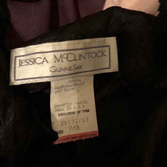 SOLD Vintage Jessica McClintock peacock dress - Picture 6 of 8
